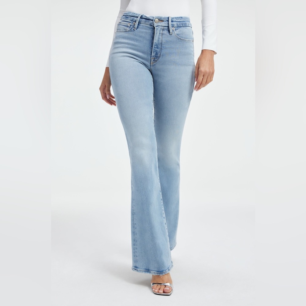 Good American Good Leg Flare Jeans